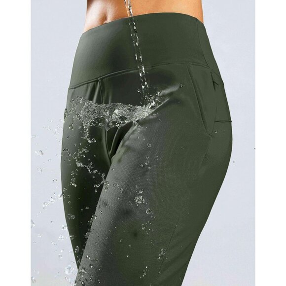 Women's Fleece Lined Joggers Water Resistant High Waisted Thermal Sweatpants Win - Picture 3 of 6